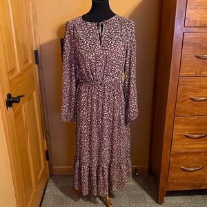 Torrid Brown Leopard Long Sleeve Dress